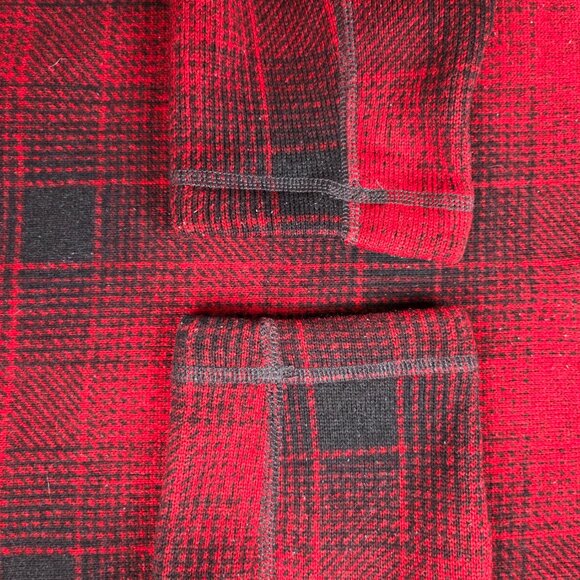 North Face Men's Small Red Buffalo Plaid Gordon Lyons 1/2 Zip Sweater Fleece - Picture 4 of 9